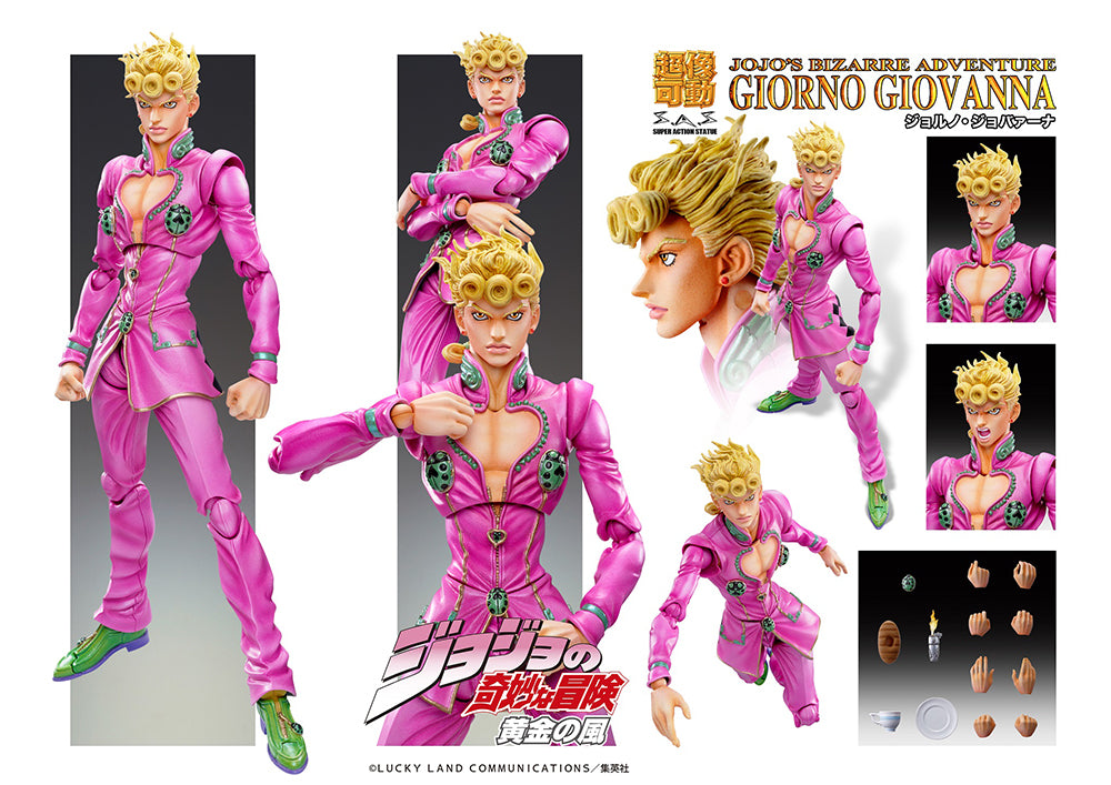 Medicos Super Action Statue Giorno Giovanna Figure Jojo's Bizarre Adventure Golden Wind