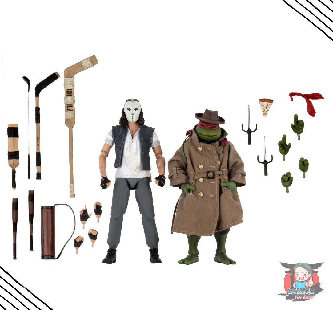 TMNT – 7” Scale Action Figure – Casey Jones & Raphael In Disguise 2 Pack